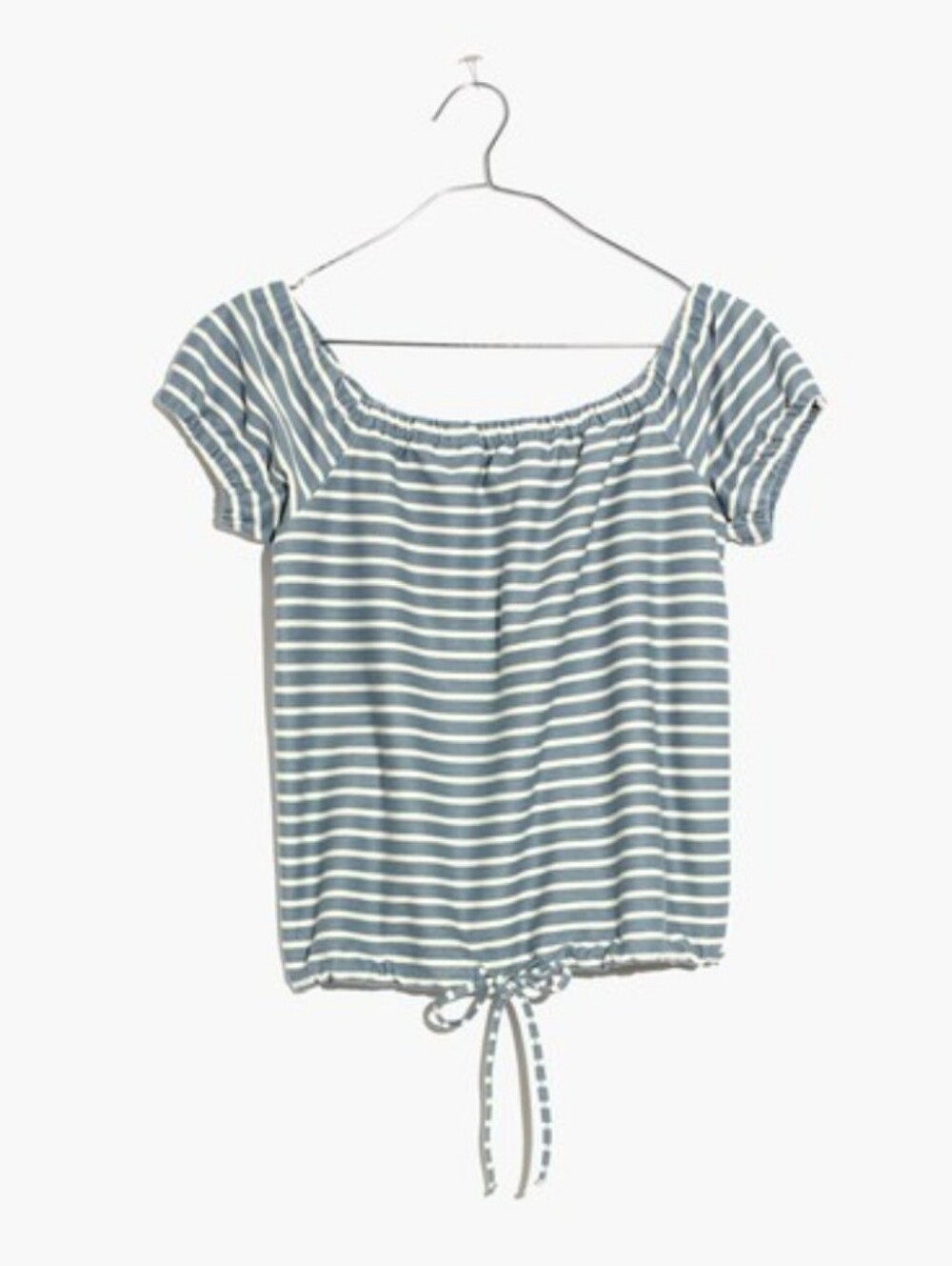 Madewell Striped Melody Off-the-Shoulder Women's Top - Blue/White New With Tags
